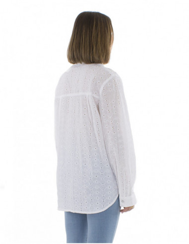Large cut shirt with openwork