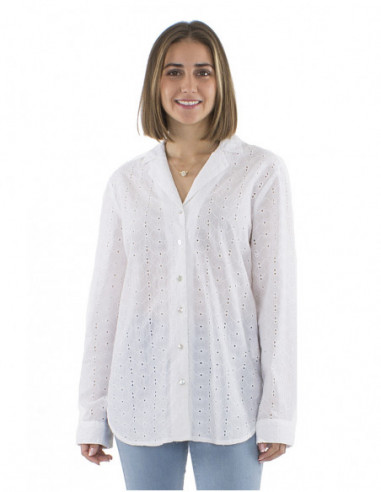 Large cut shirt with openwork