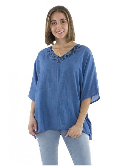 Ethnic blouse batwing sleeves
