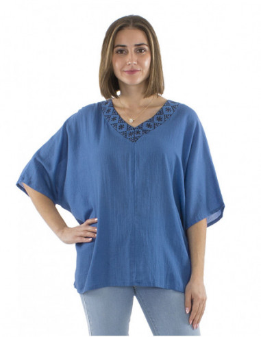 Ethnic blouse batwing sleeves