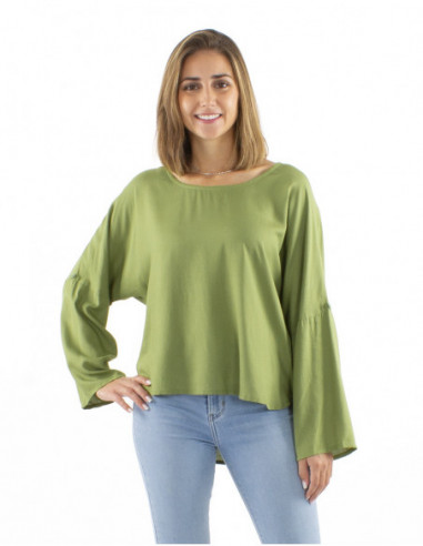 Loose blouse adjustable sleeves