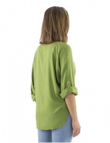 Loose blouse adjustable sleeves
