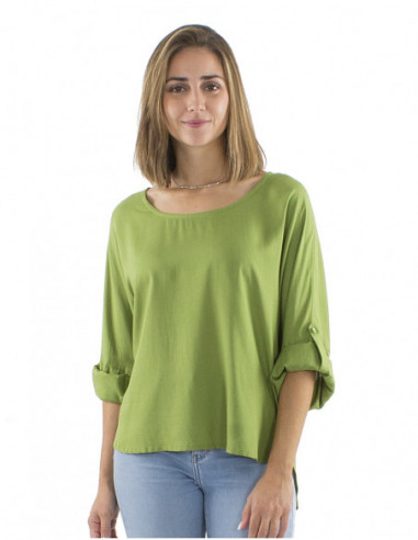 Loose blouse adjustable sleeves
