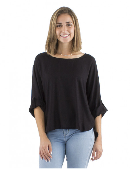 Loose blouse adjustable sleeves