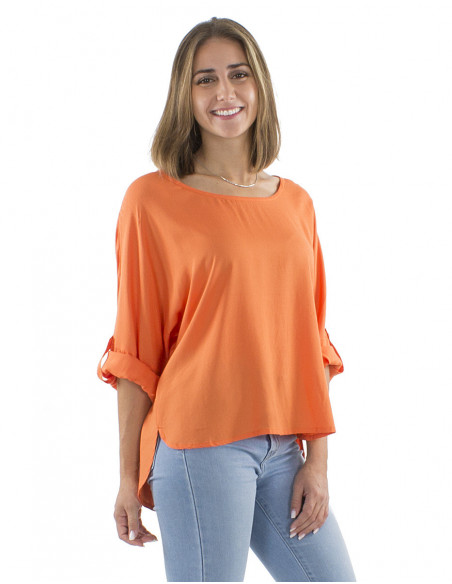 Loose blouse adjustable sleeves