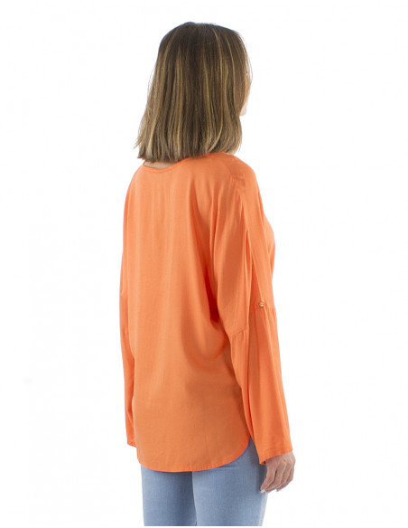 Loose blouse adjustable sleeves