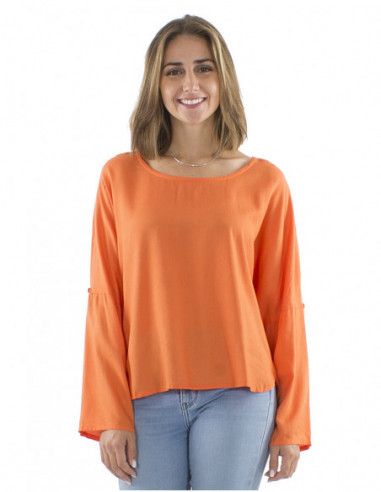 Loose blouse adjustable sleeves