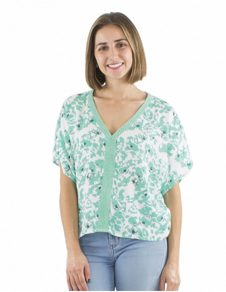 Original boho blouse with embroidery