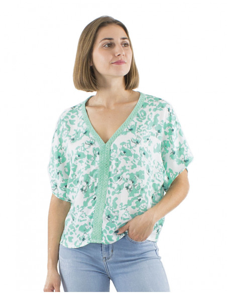 Original boho blouse with embroidery