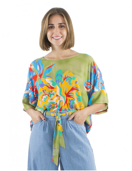 Original colorful bohemian blouse