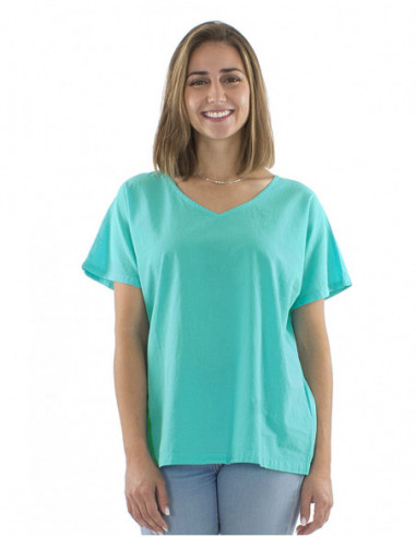 Top coupe classique, coton, coloré