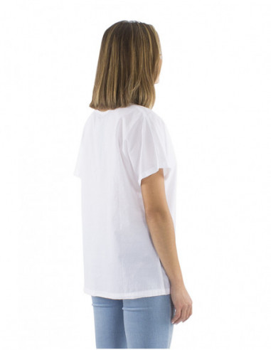 Top coupe classique, coton, blanc