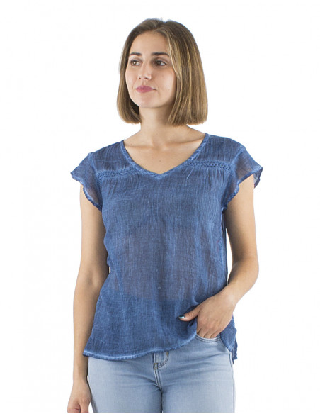 Top bohème original effet tie and dye, coton