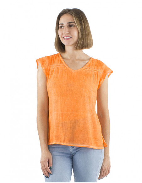 Top bohème original effet tie and dye, coton