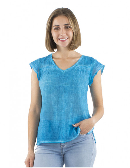 Top bohème original effet tie and dye, coton