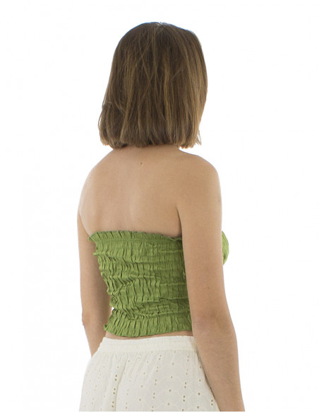 Top bustier élastique, smock