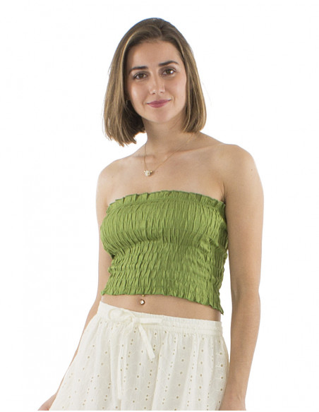 Top bustier élastique, smock