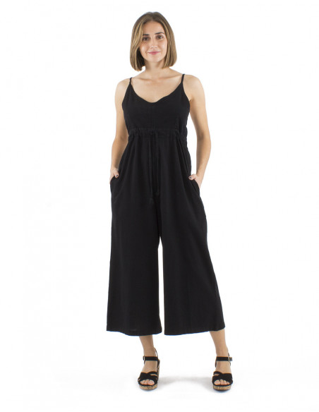 combinaison bohème chic, coton, bretelles