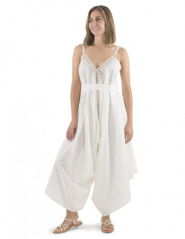 Original ethnic pattern jumpsuit