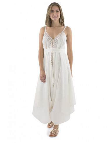 combinaison ethnique chic, motif au tampon, confortable