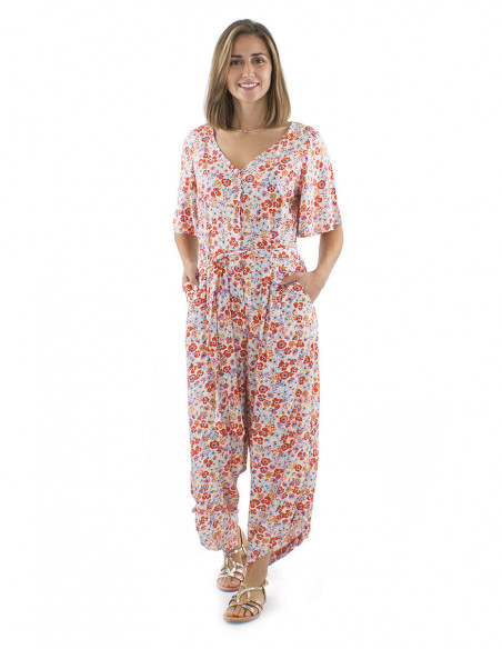 Boho flowery jumpsuit
