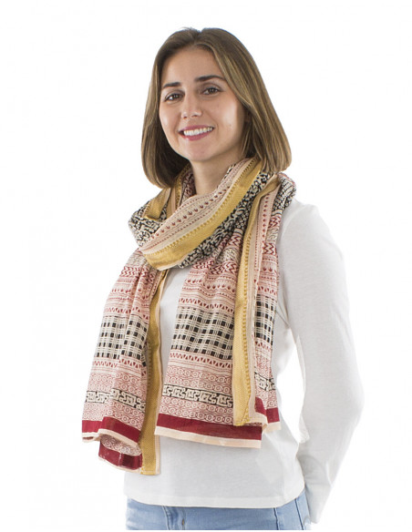 Boho scarf ethnic patterns