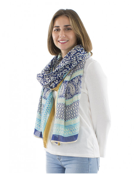 Foulard bohème motif ethnique