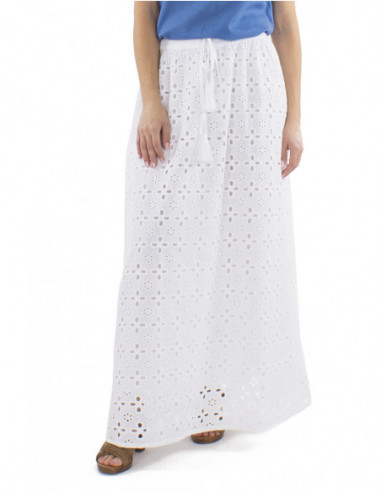 Long boho skirt with embroidery