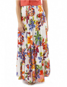 Long ruffled skirt tropical... 2
