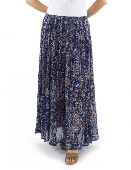 100% cotton long boho skirt