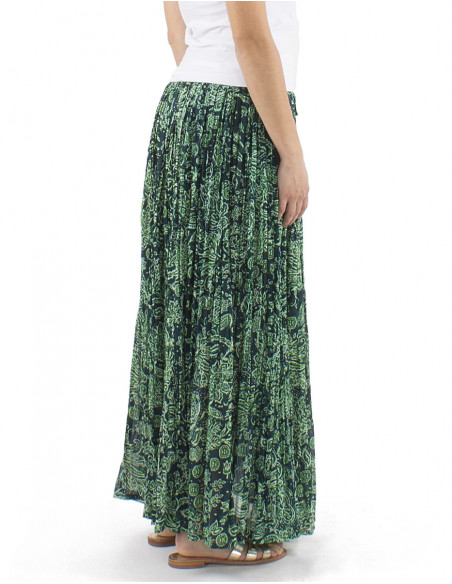 100% cotton long boho skirt