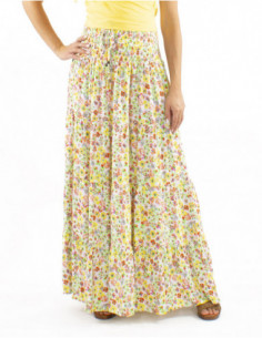 Jupe longue bohème fleurie romantique 