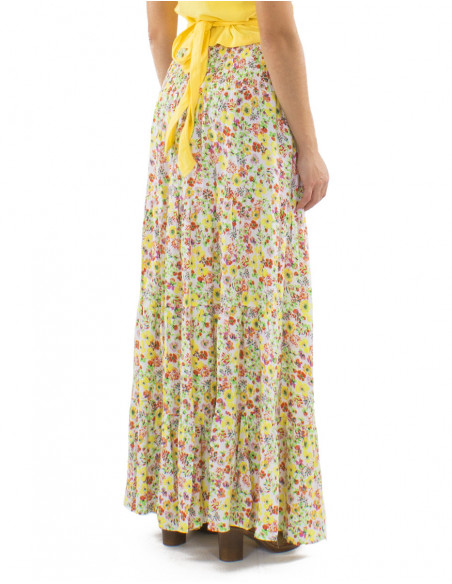 Jupe longue bohème fleurie romantique 