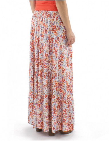 Jupe longue bohème fleurie romantique 