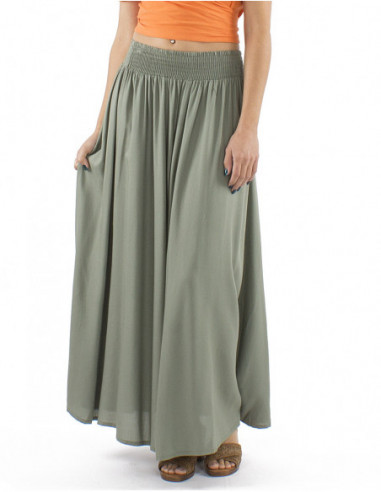Long boho skirt soft and fluid fabric