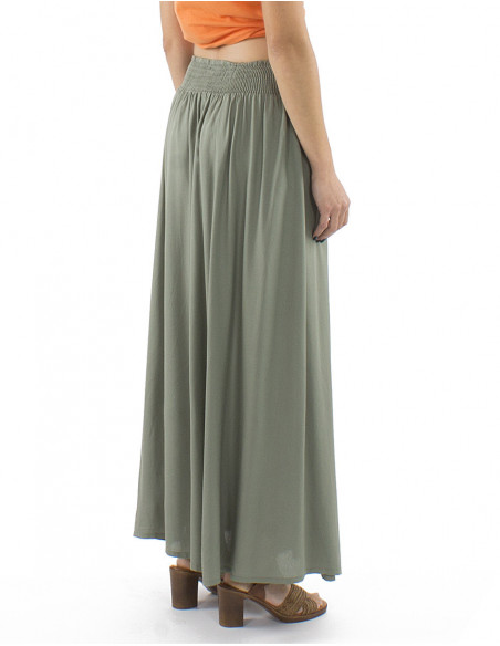 Long boho skirt soft and fluid fabric