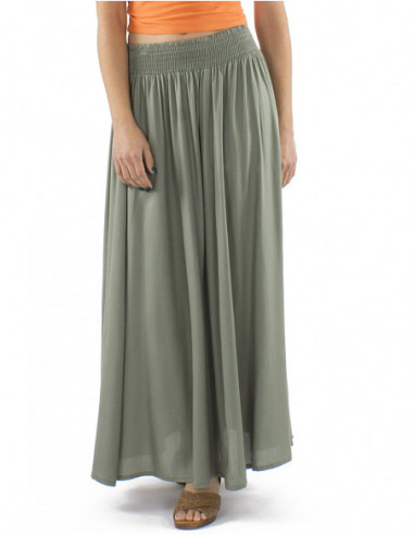 Long boho skirt soft and fluid fabric