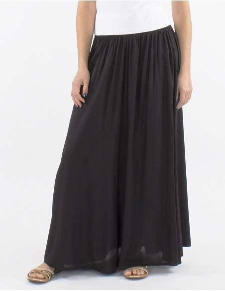 Long boho skirt soft and fluid fabric