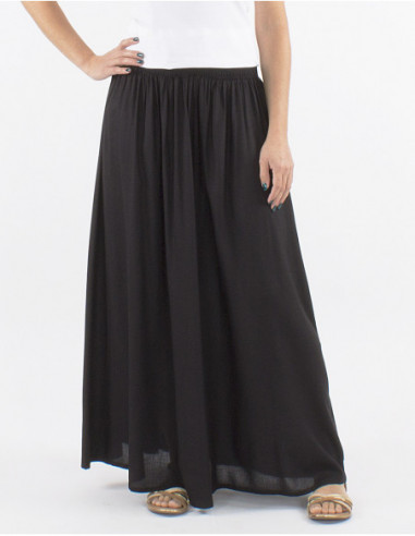Long boho skirt soft and fluid fabric