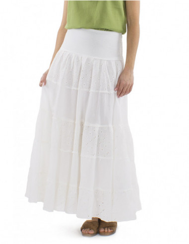 Jupe longue bohème romantique coton