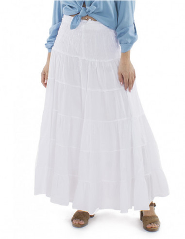 Long boho romantic skirt 100% cotton