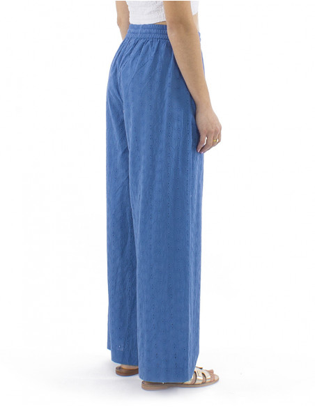 Boho pants openwork, pearls, laces