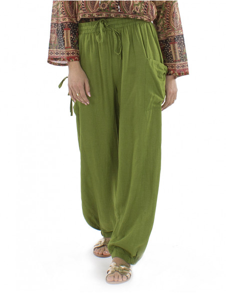 Boho chic pants with linen