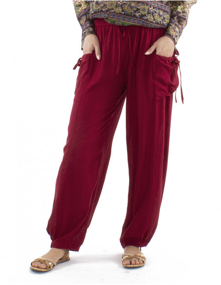 Boho chic pants with linen