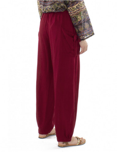 Boho chic pants with linen