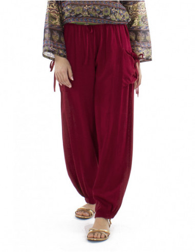 Boho chic pants with linen