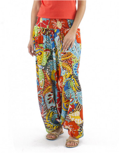 Naive art styled harem pants