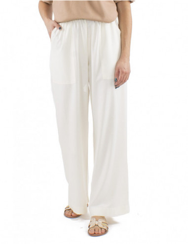 panatlon ample coupe palazzo boho chic avec lin