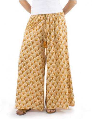 Pantalon oversize motif africain