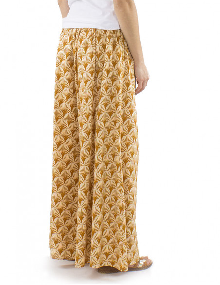 pantalon extra large coupe palazzo motif ethnique style africain